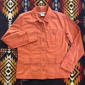 Columbia Button Down Canvas Over Coat Sz S